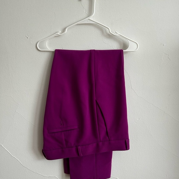 *Excellent Pre-Loved* Banana Republic Vibrant Pink Ankle Pants - Picture 1 of 4